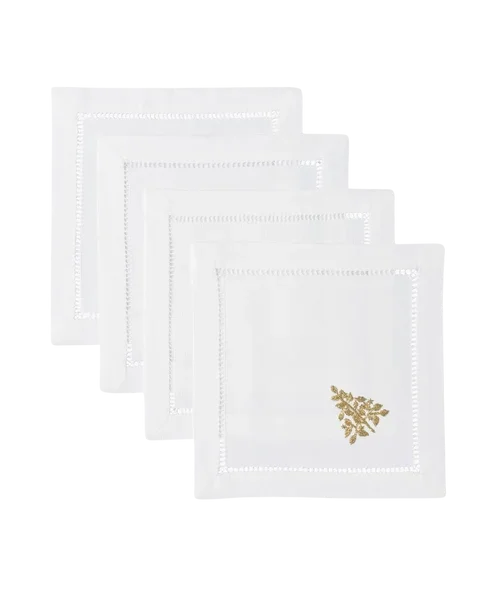 MOD TREE GOLD COCKTAIL NAPKIN SET