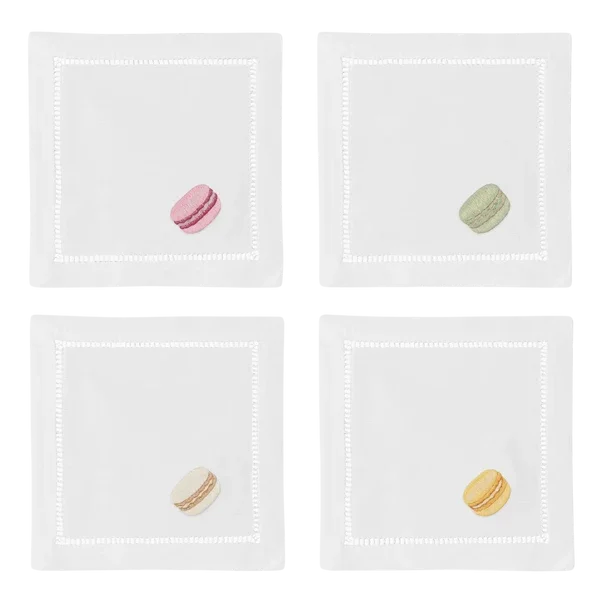 MACARONS COCKTAIL NAPKINS, MIXED SET OF 4