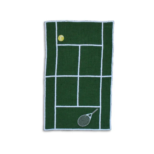 TENNIS COURT COCKTAIL NAPKINS, SET OF 4
