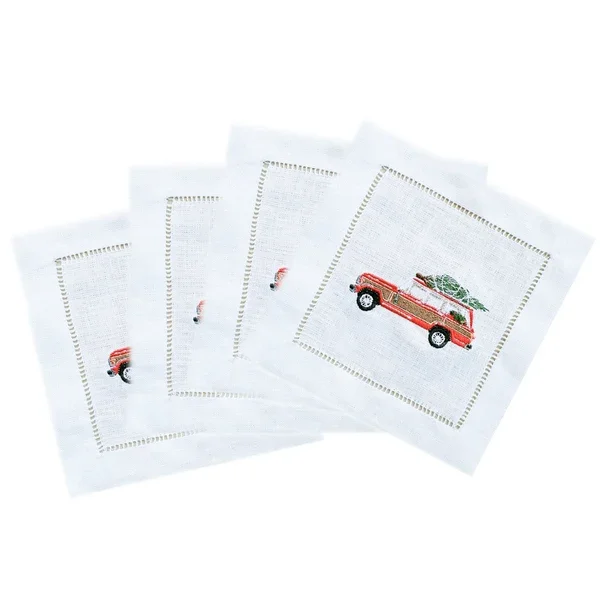 WOODY TREE COCKTAIL NAPKINS, SET OF 4