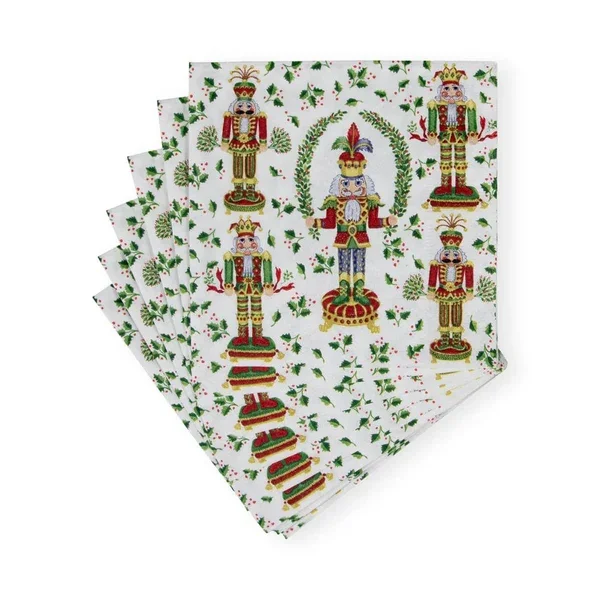 NUTCRACKER CHRISTMAS COCKTAIL NAPKINS, SET OF 20