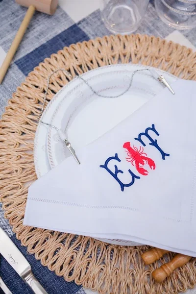 2-IN-1 LOBSTER NAPKIN & BIB, SET OF 4