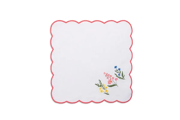 JARDIN PLACEMAT AND NAPKIN SET IN WHITE